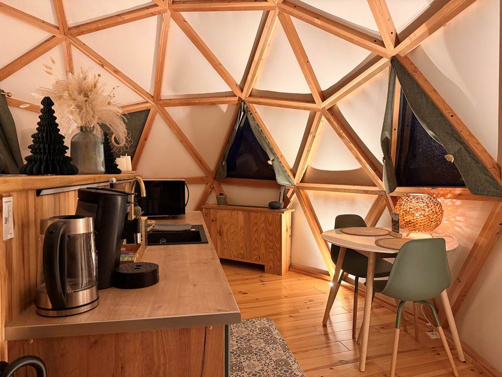 Cuisine dans une ambiance tamisée