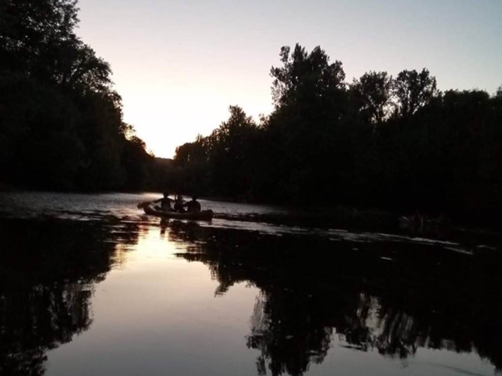 coucher de soleil sur la Vézère