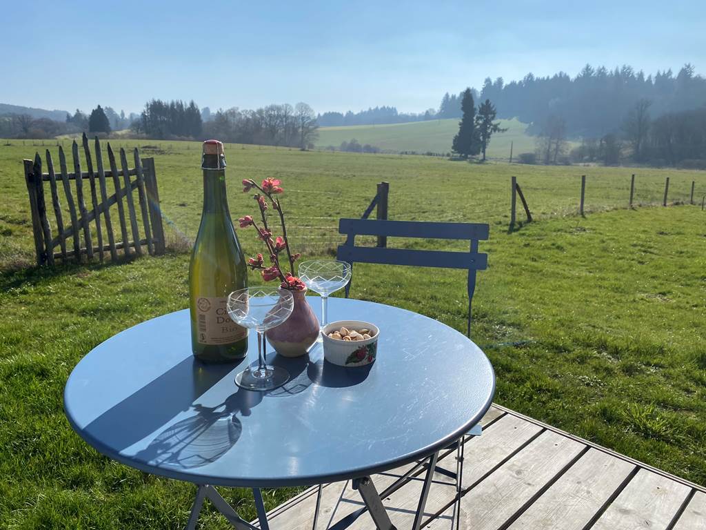 Les terres de la chouette, apéro dans un cadre paisible et verdoyant