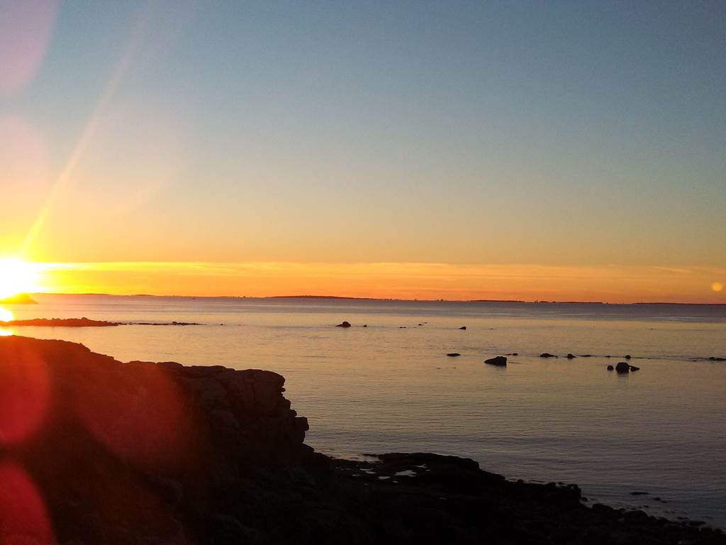Coucher de soleil à l'île Segal à 150 m