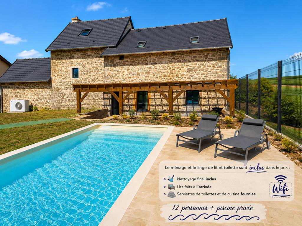 Gîte le Granit des Champs Mainsat Creuse - Piscine