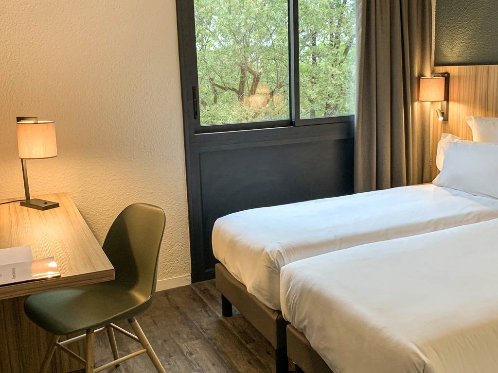 Chambre Twin vue foret lit Hotel Le Bois d'Imbert
