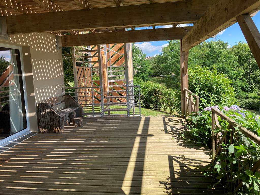 La terrasse des chambres