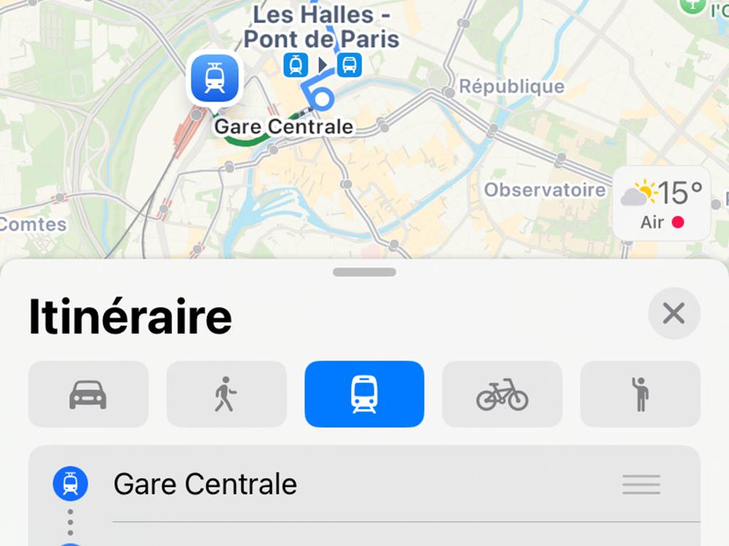 Merlenchanteur itinéraire gare en bus