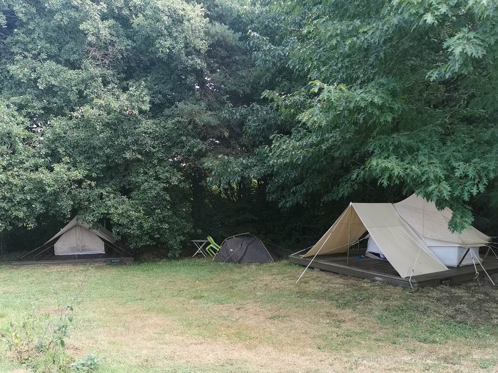 Aire de bivouac a` l'ombre des che^nes