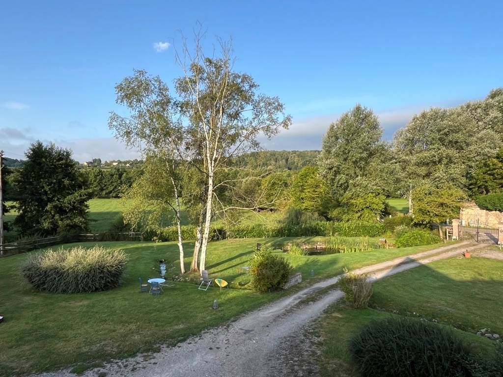 vue Pays d'Auge gîte groupe 10-14 personnes