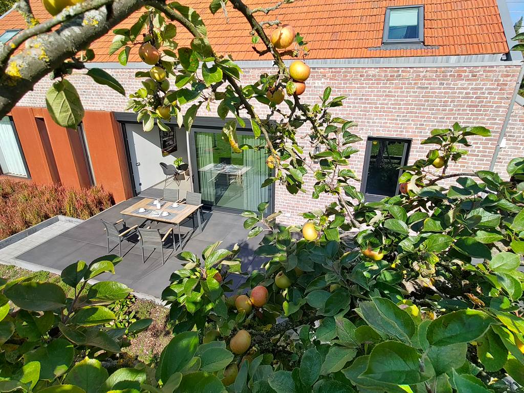 la Siroperie - gîte 4 p. - terrasse côté jardin au Sud