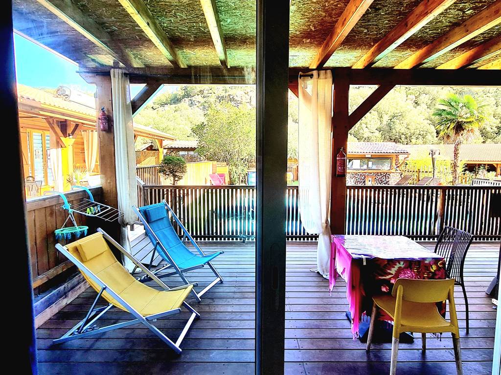 La terrasse de la chambre Restonica