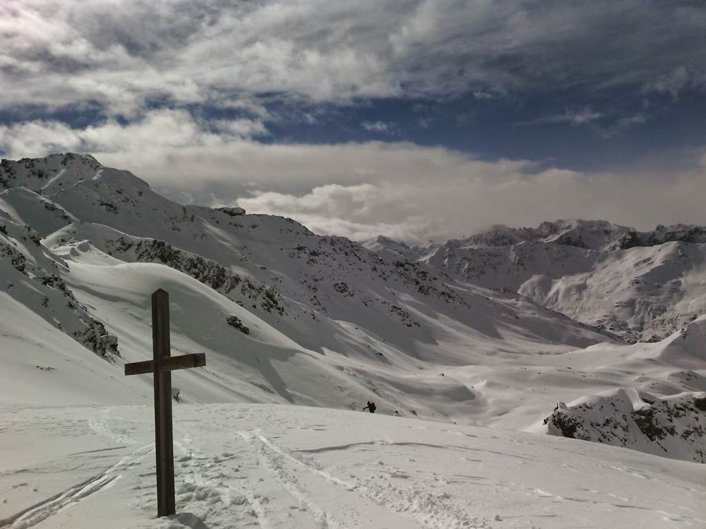 Le col des Marches en hiver à Valmeinier