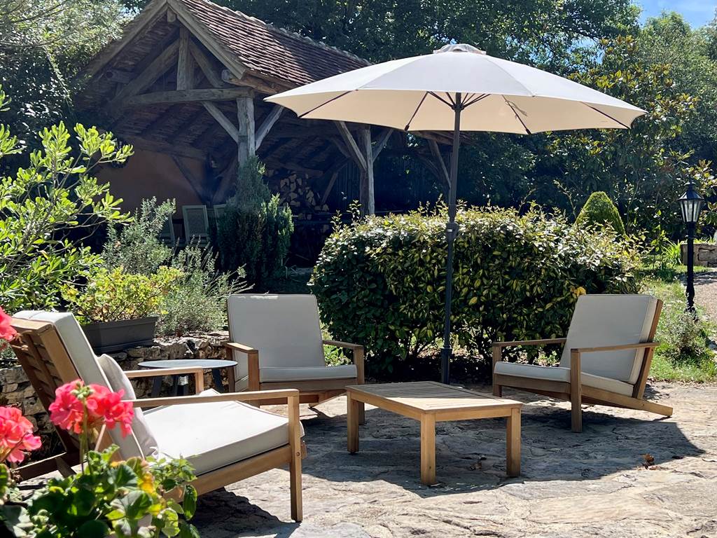 Terrasse Gîte La Blanchie Haute