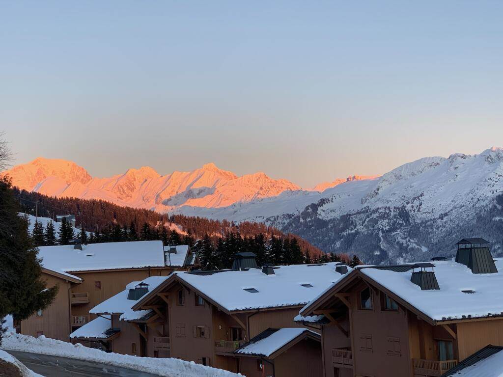 Mont blanc le soir vu de votre balcon