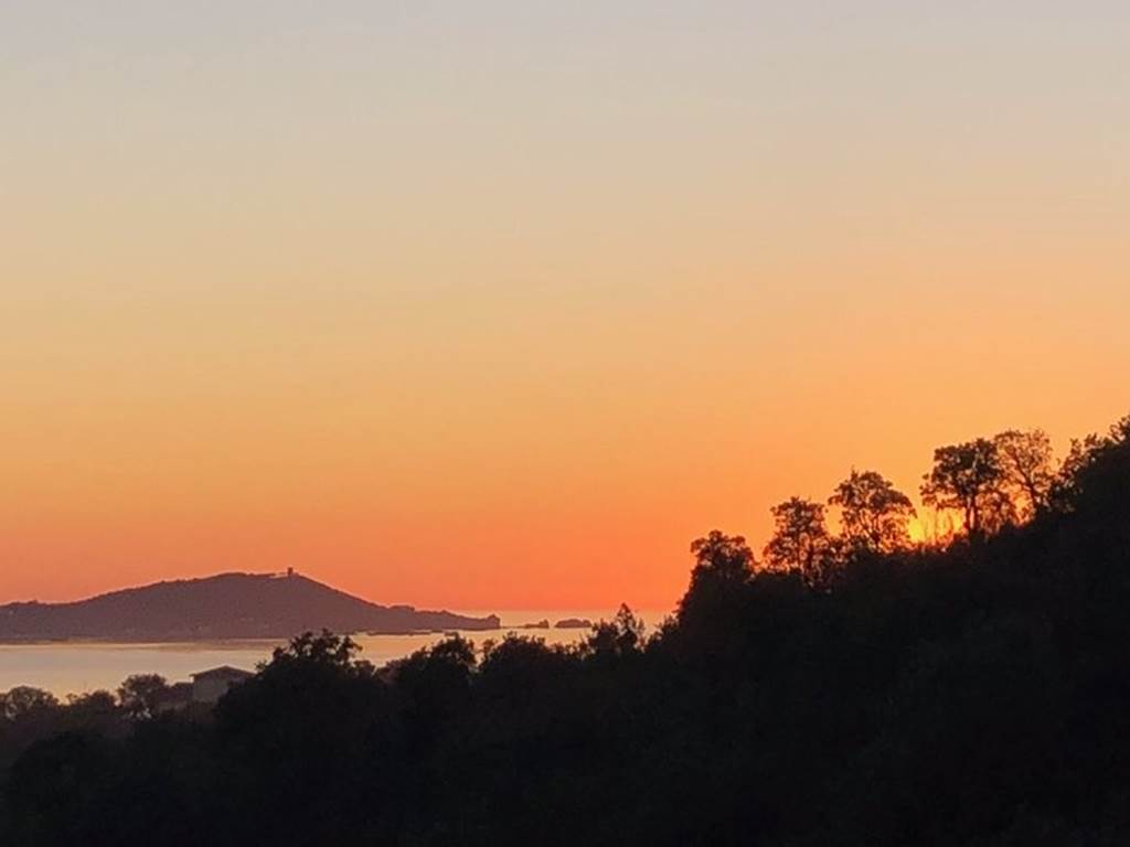 coucher de soleil depuis la terrasse