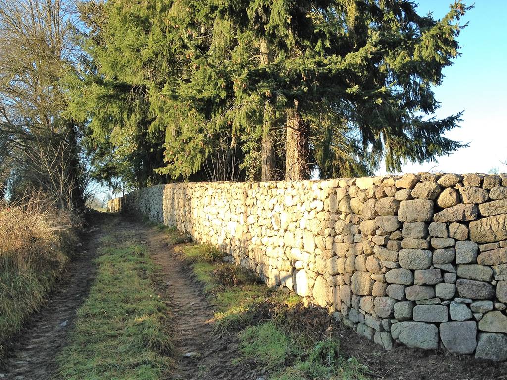 le mur d'enceinte du Domaine de Louveraude