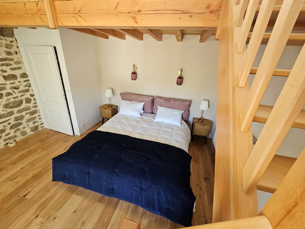 Gîte le Granit des Champs - Mainsat - Chambre double avec mezzanine