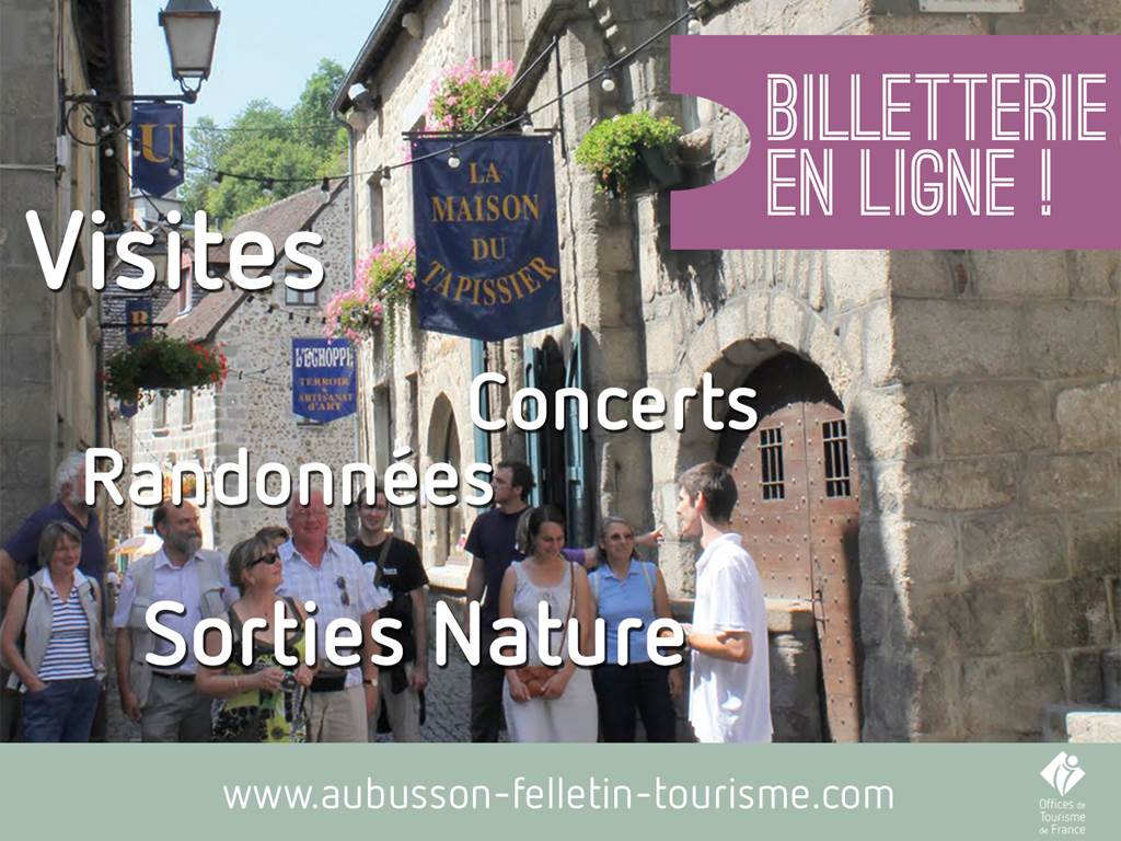 billetterie en ligne Office de Tourisme Aubusson-Felletin