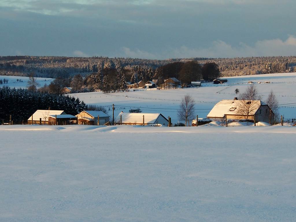 vue de la terrasse en hiver