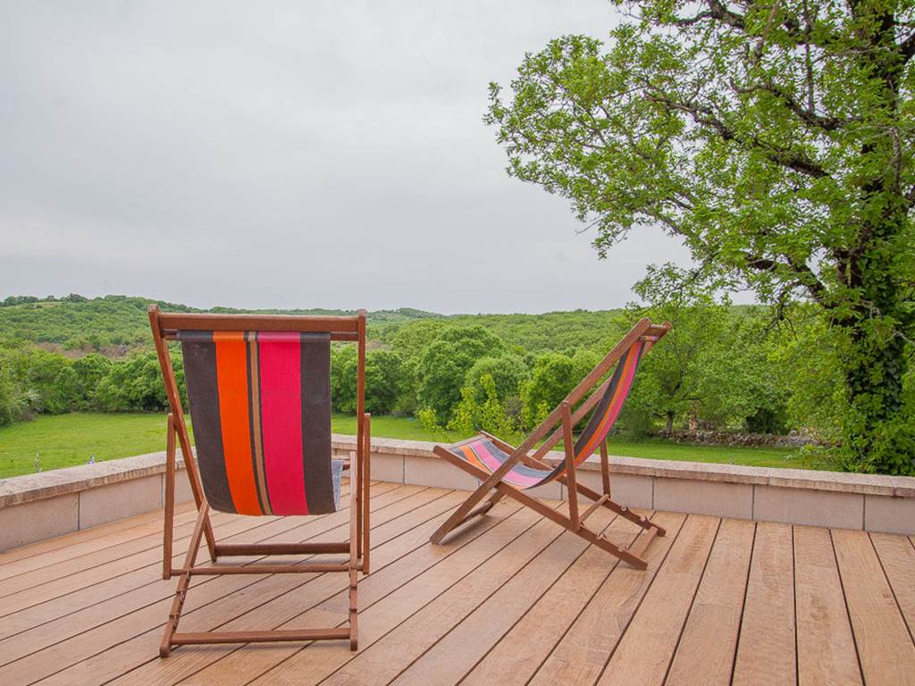Gite du Causse Loubressac Terrasse