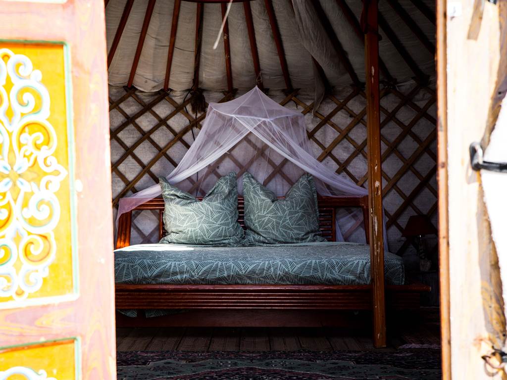 Le lit de la yourte