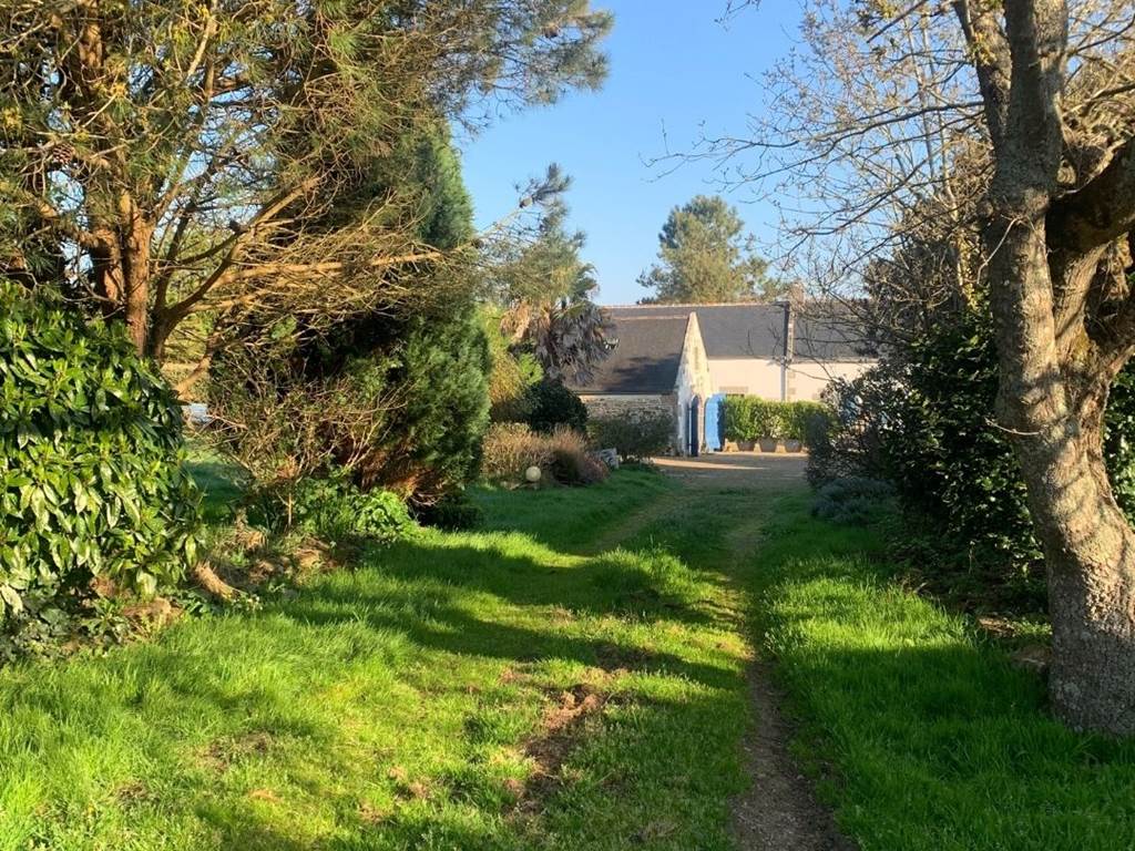 gîte de kergavan - jardin vers le gite