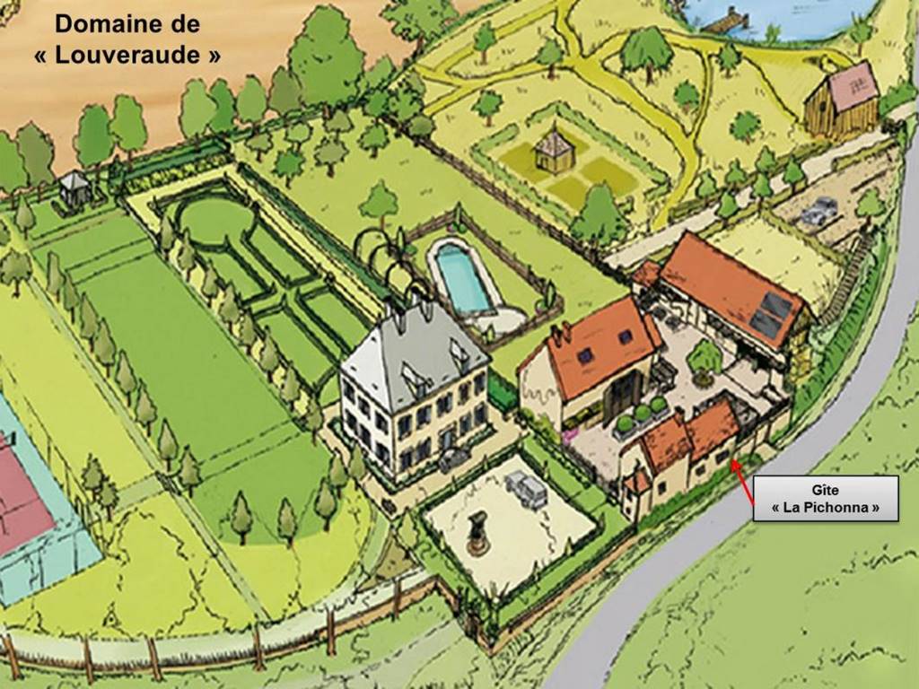 perspective du Domaine par le paysagiste François-Xavier MOUSQUET