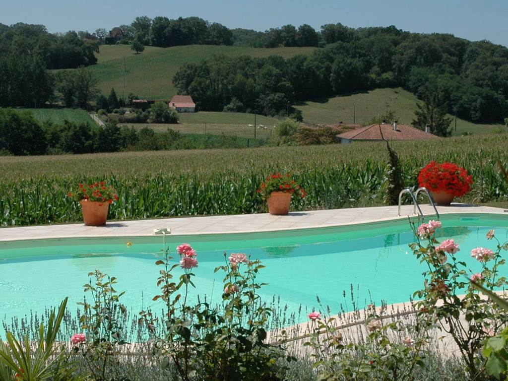 southwest France swimming pool with a view