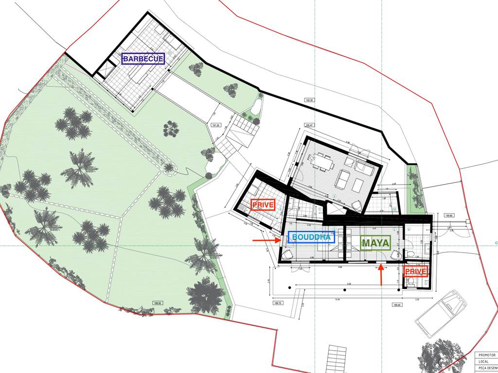 Plan de disposition des pieces.