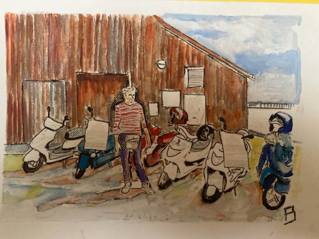Oeuvre d'un artiste colombanais offert à Scoot Escape
