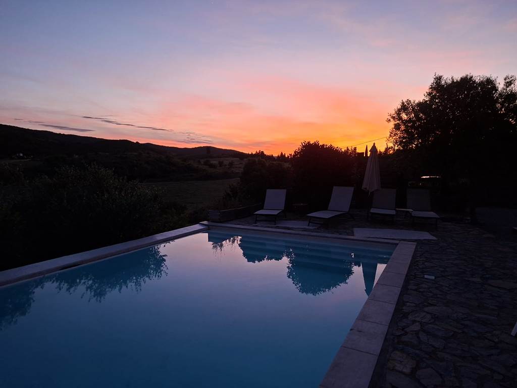 Piscine-Coucher de soleil