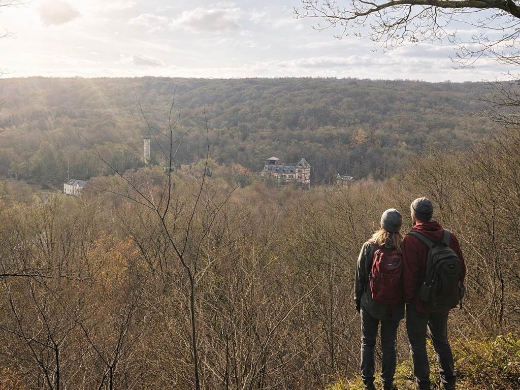 Vue sur Hourpes depuis le GR 129