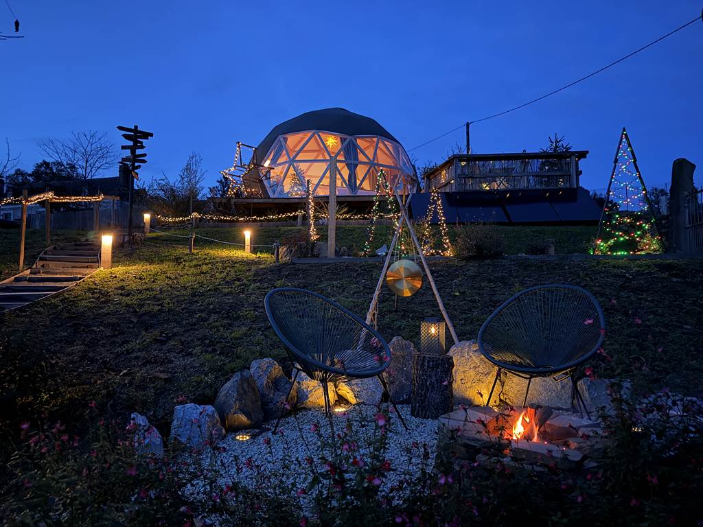 Brasero avec ambiance de Noël