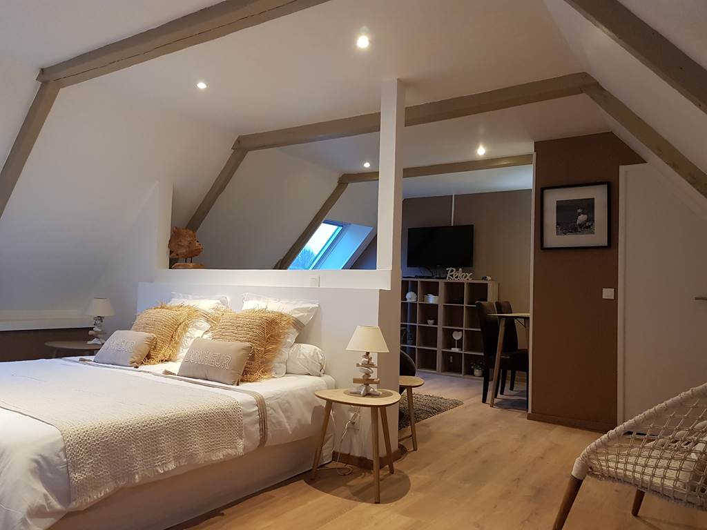 Cabine de plage - grande chambre d'hôtes avec salon - 2 personnes