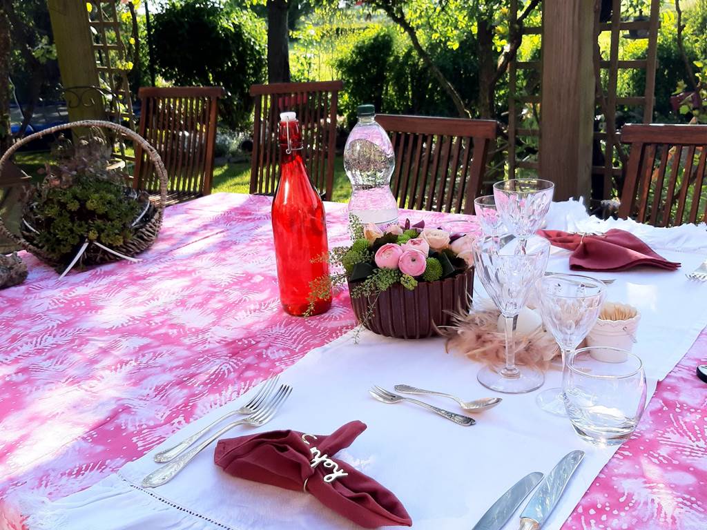 Table d'hôtes en terrasse