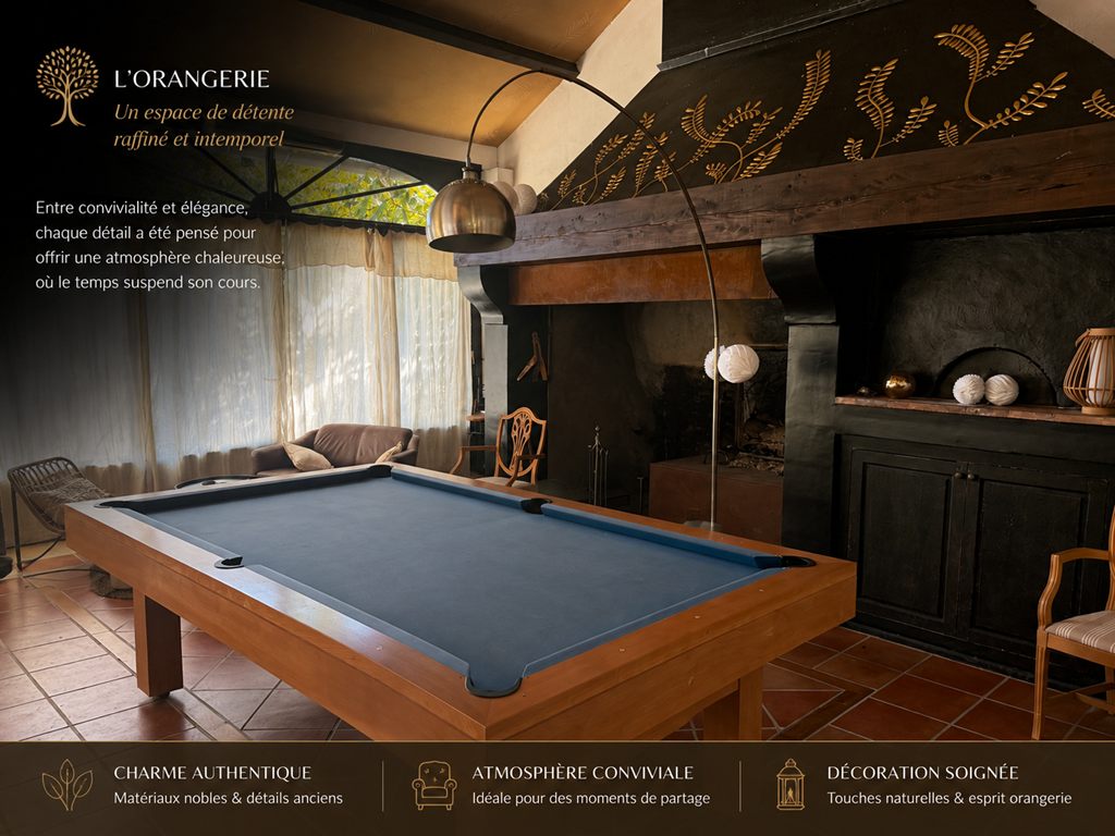 Billard et cheminée, le plaisir de se retrouver en toute saison