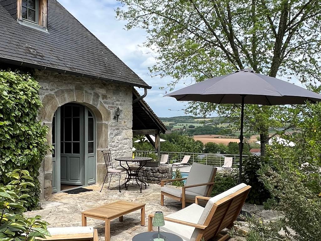 Terrasse Gîte La Blanchie Haute