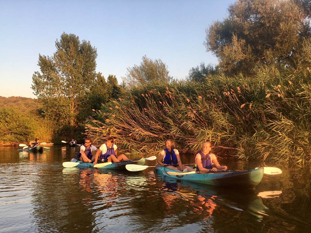 Abbartello kayak Corse embouchure du Taravo coucher de soleil