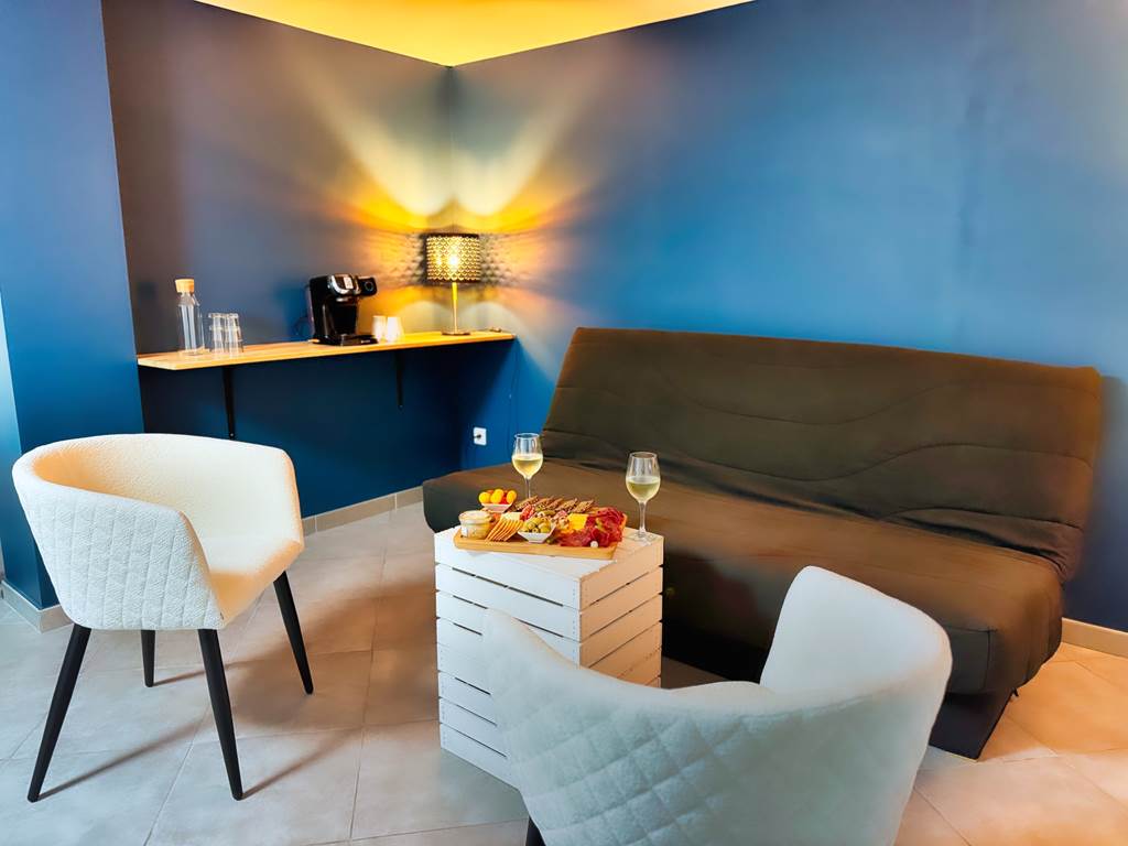 Coin détente cosy dans spa privatif – Spa Le Magnolia