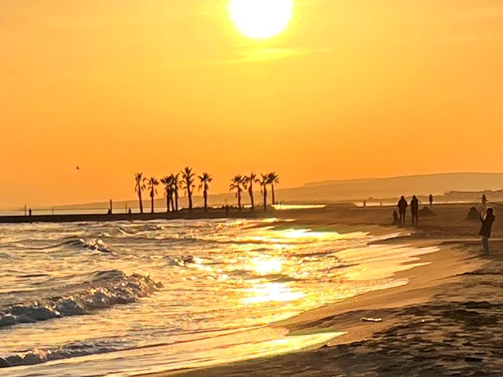 Coucher de soleil plage de Valras