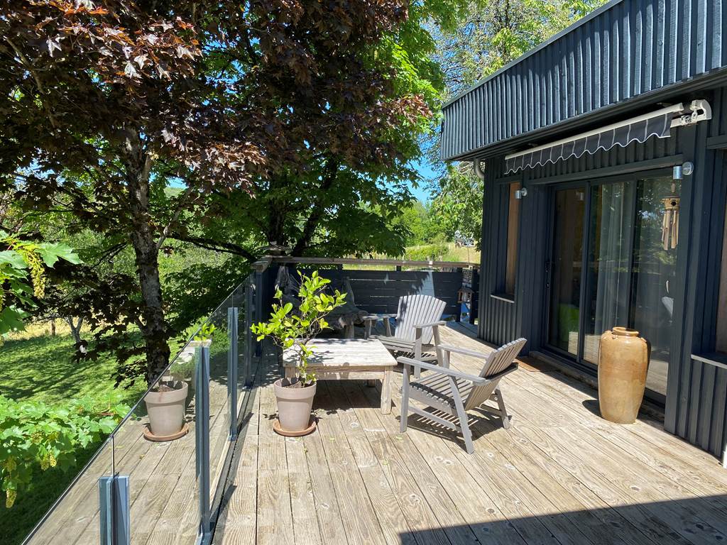 Terrasse du Lodge avec vue imprenable