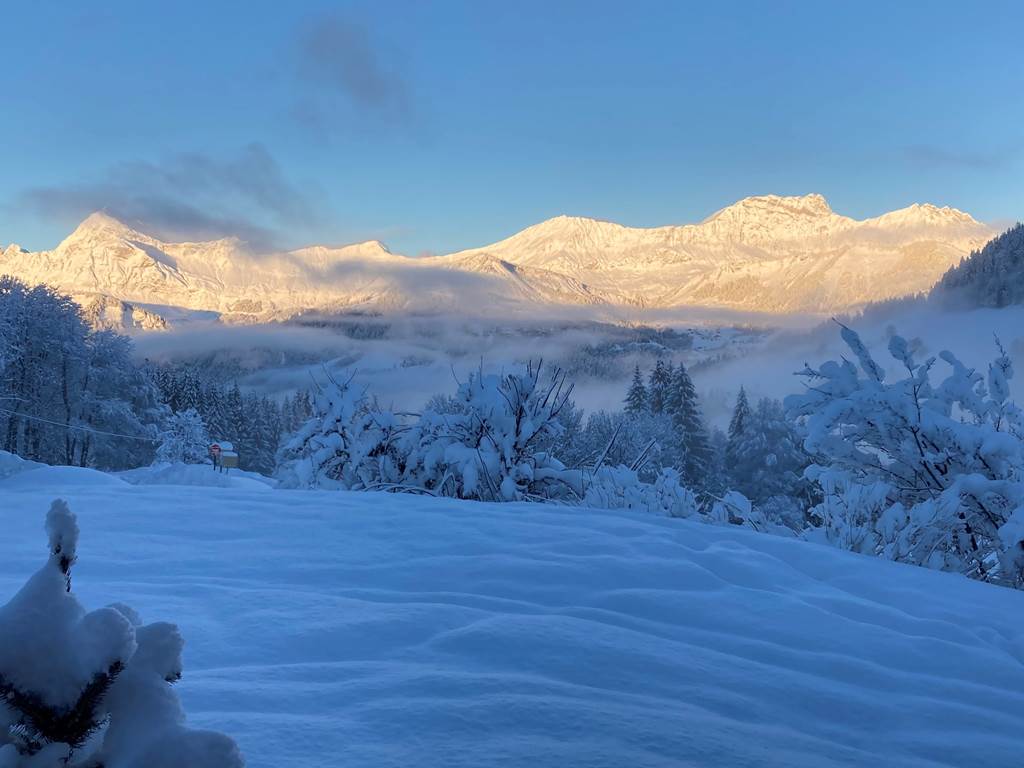 Vue depuis les chalets d'Heidi