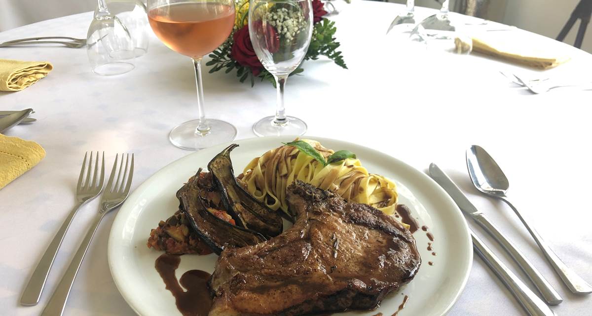 côte de porc label rouge tagliatelles fraîches