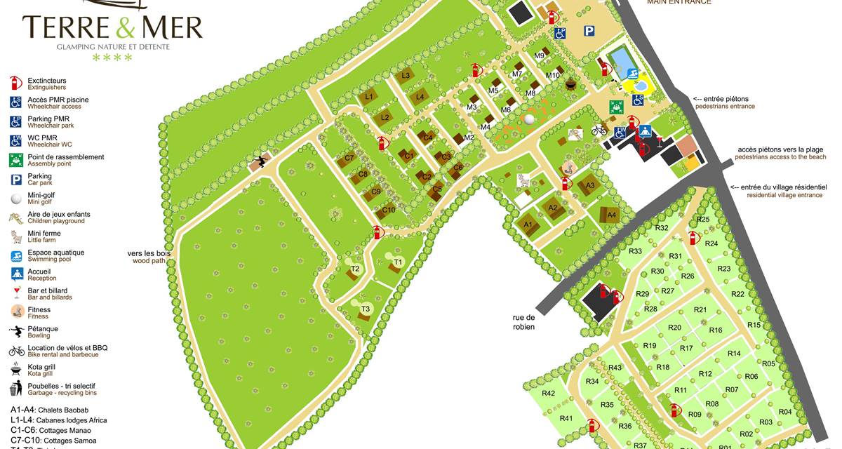 Plan général du glamping