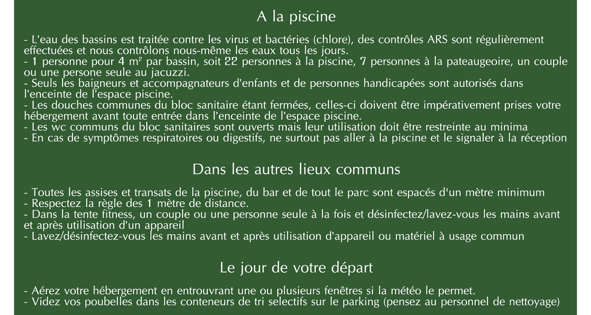 Protocole Coronavirus du Glamping Terre & Mer