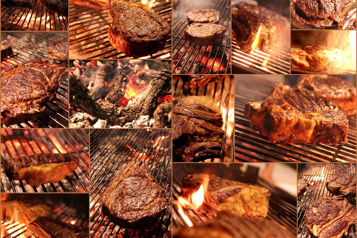 Les viandes, la spécialité de notre Chef Jules, une véritable passion - photo dégustation de différentes viandes bovines - Le Ranch des Lacs