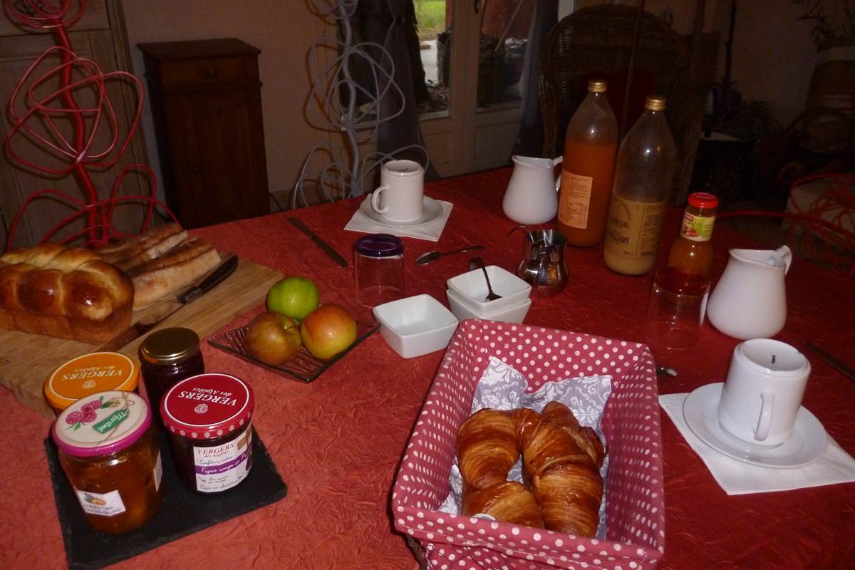 Petit déjeuner avec nos produits locaux