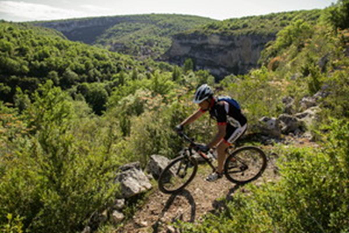VTT dans les Causses
