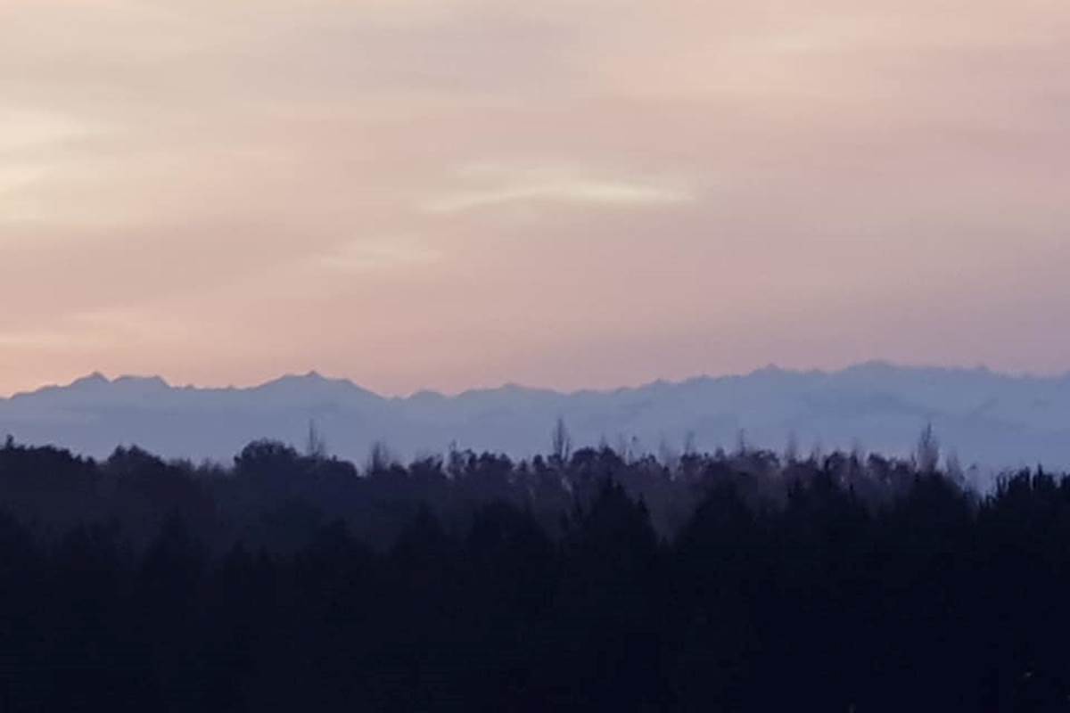 photos prises ce matin d'une des Terrasses deChambres d'hôtes et gîte Hias