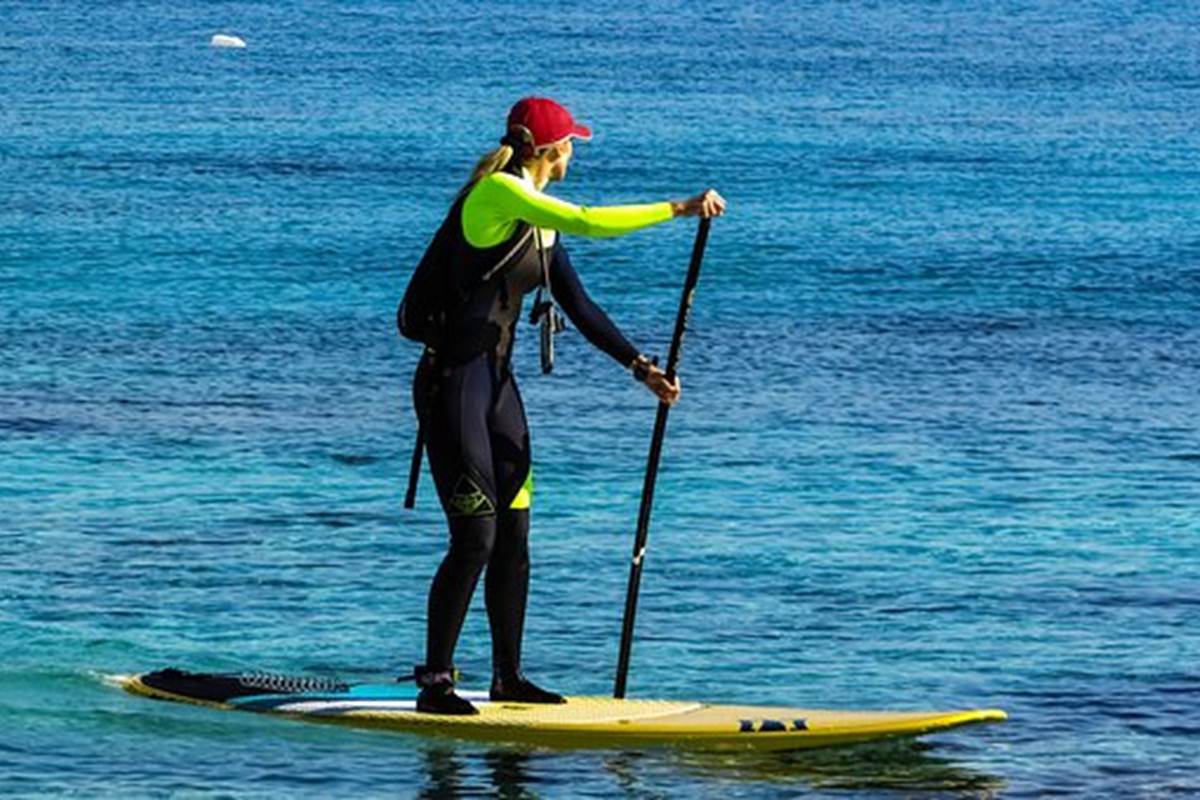 paddleboarding