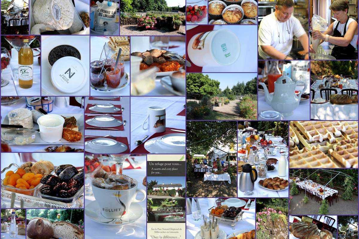 montage petit déjeuner gourmand - brunch en terrasse au Ranch des Lacs photo de B