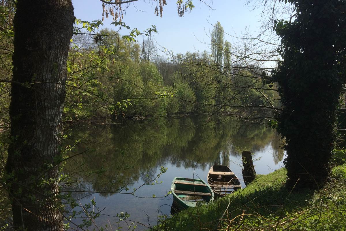 La Dordogne derrière les gîtes