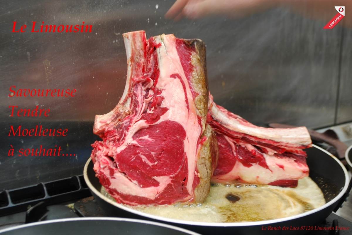 Côte de Boeuf longue maturation réservation 24h avant - restaurant Le Ranch des Lacs